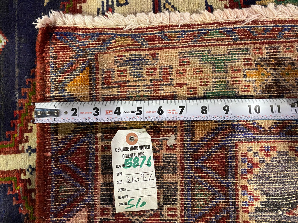 3.10 x 9.7 Light Ivory Persian Afshar Runner S10-5876