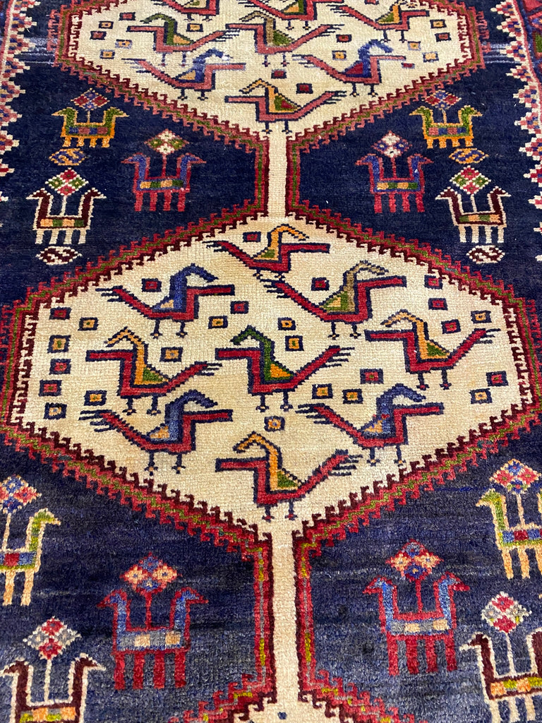 3.10 x 9.7 Light Ivory Persian Afshar Runner S10-5876