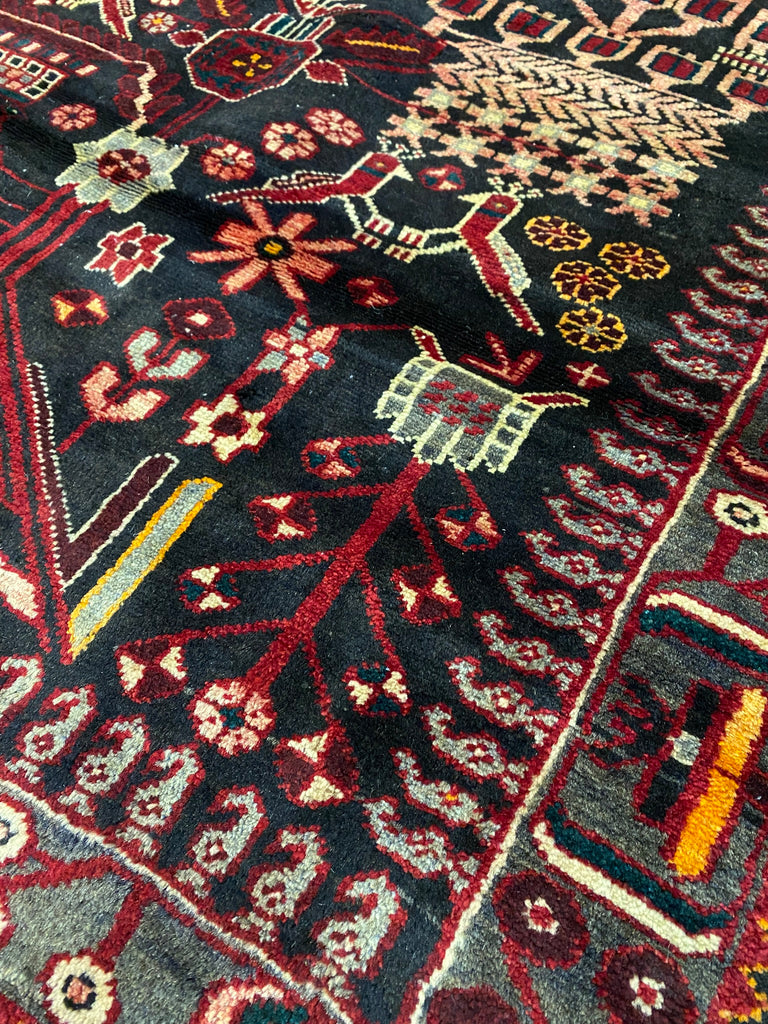 4.0 x 10.7 Persian Tribal Wool Runner #F-6939