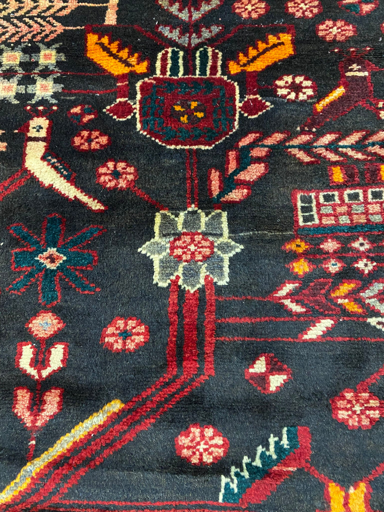 4.0 x 10.7 Persian Tribal Wool Runner #F-6939