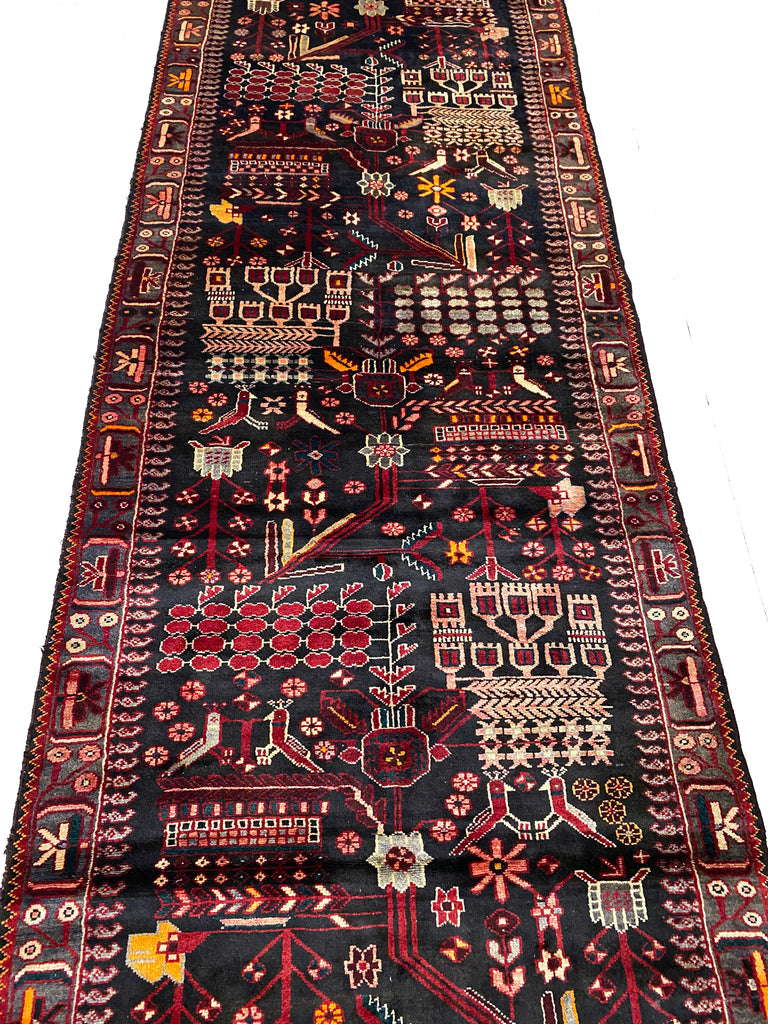 4.0 x 10.7 Persian Tribal Wool Runner #F-6939