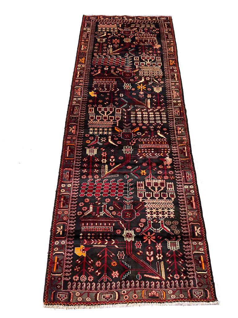 4.0 x 10.7 Persian Tribal Wool Runner #F-6939