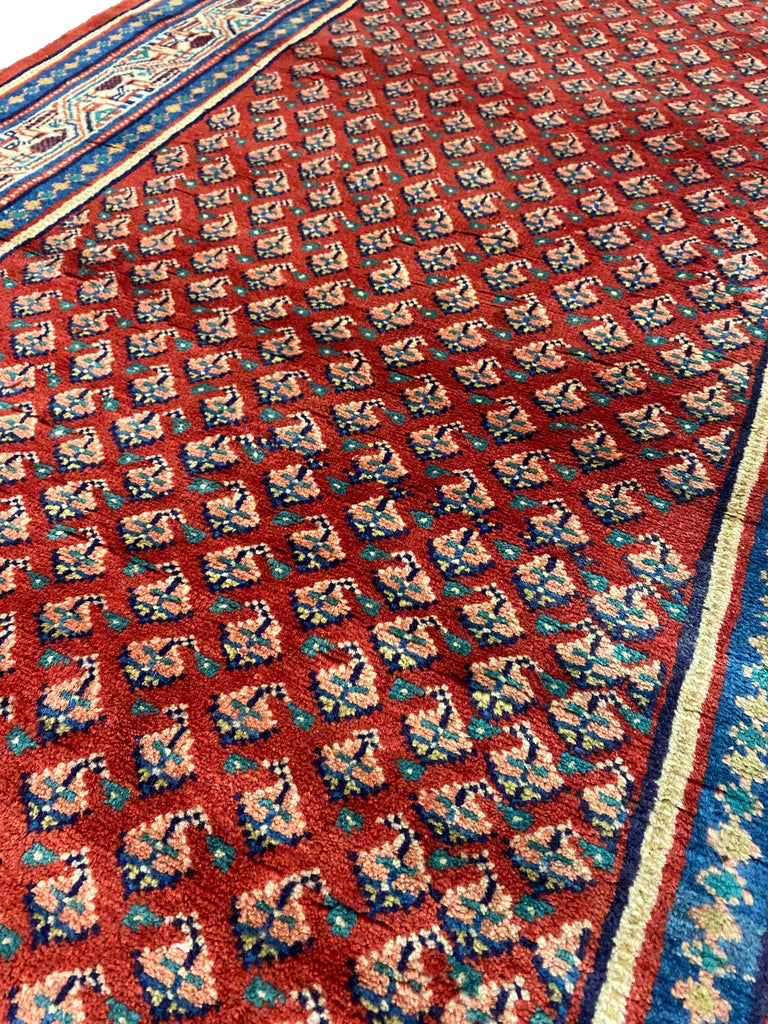 3.5 x 10.3 Persian Paisely Mir Sarouk Herati Runner #F-6941