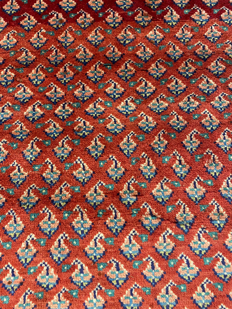 3.5 x 10.3 Persian Paisely Mir Sarouk Herati Runner #F-6941