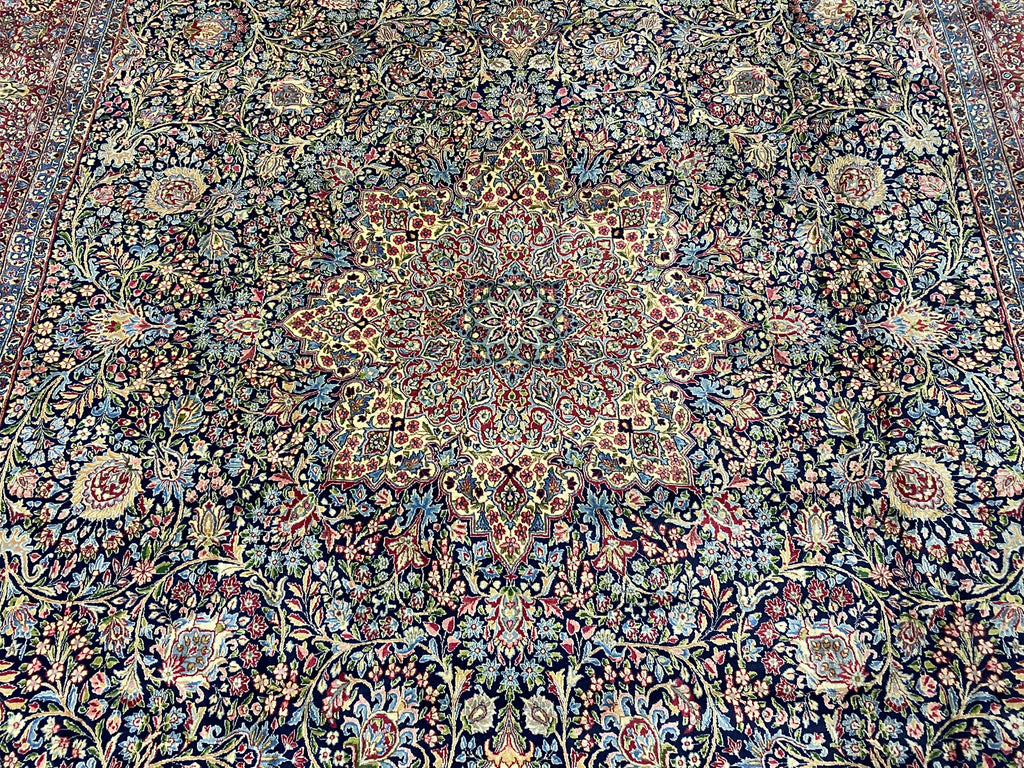 11’4’’ x 16’10’’ Large Persian Tabriz Rug – Handmade Fine Wool Floral Medallion Rug #PIX-11474