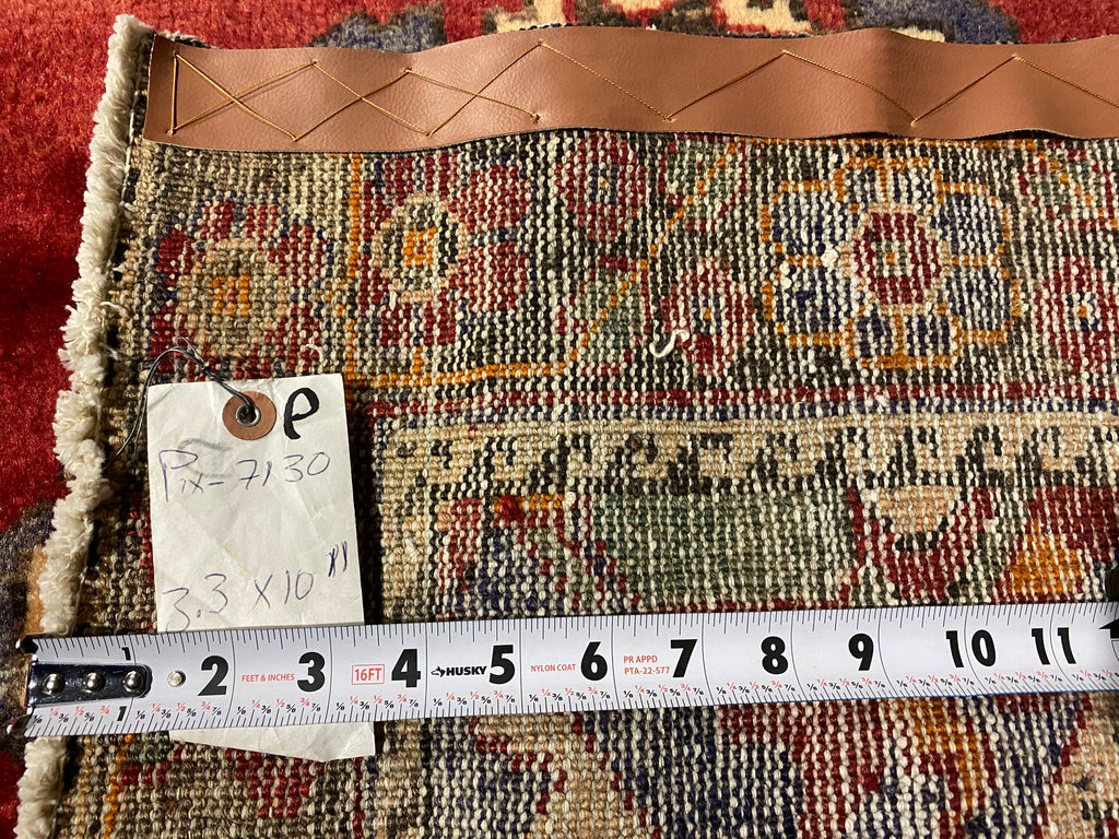 3.3 x 10.9 Red Persian Malayer Runner 7130