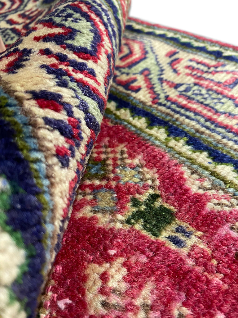 14 Feet Antique Persian Runner Paisely Sem-Antique Rug  #B-72453