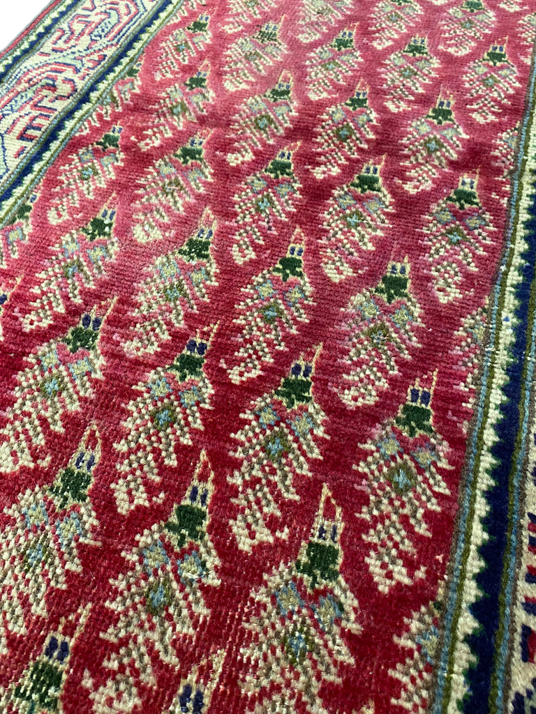 14 Feet Antique Persian Runner Paisely Sem-Antique Rug  #B-72453