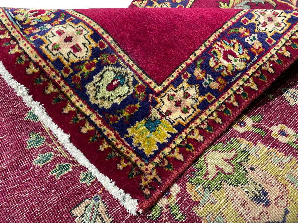 2.6 x 12.3 Runner Persian Tabriz Wool Preowned Rug #B-80421