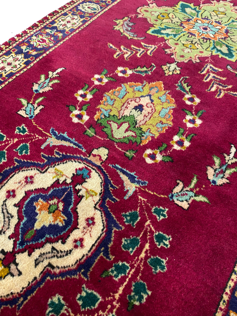 2.6 x 12.3 Runner Persian Tabriz Wool Preowned Rug #B-80421