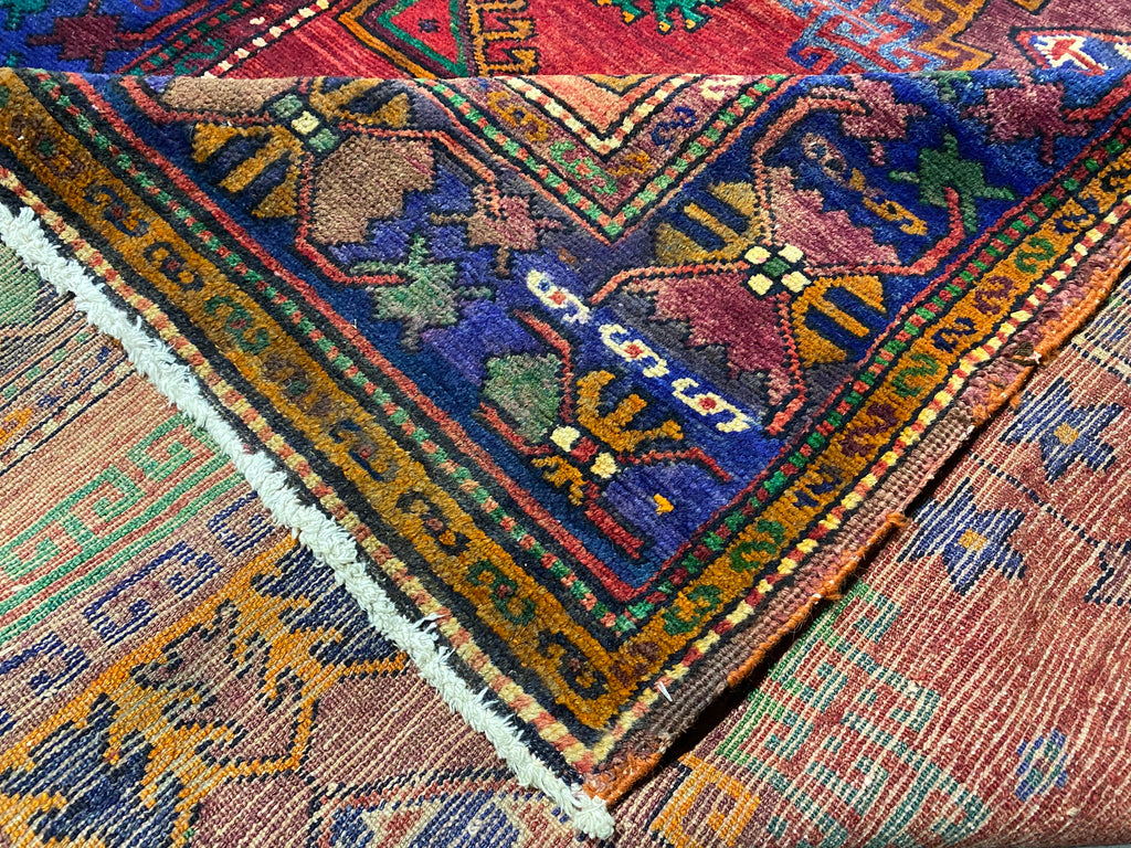 5 x 17.1 Red Orange Persian Kazak Runner 8146