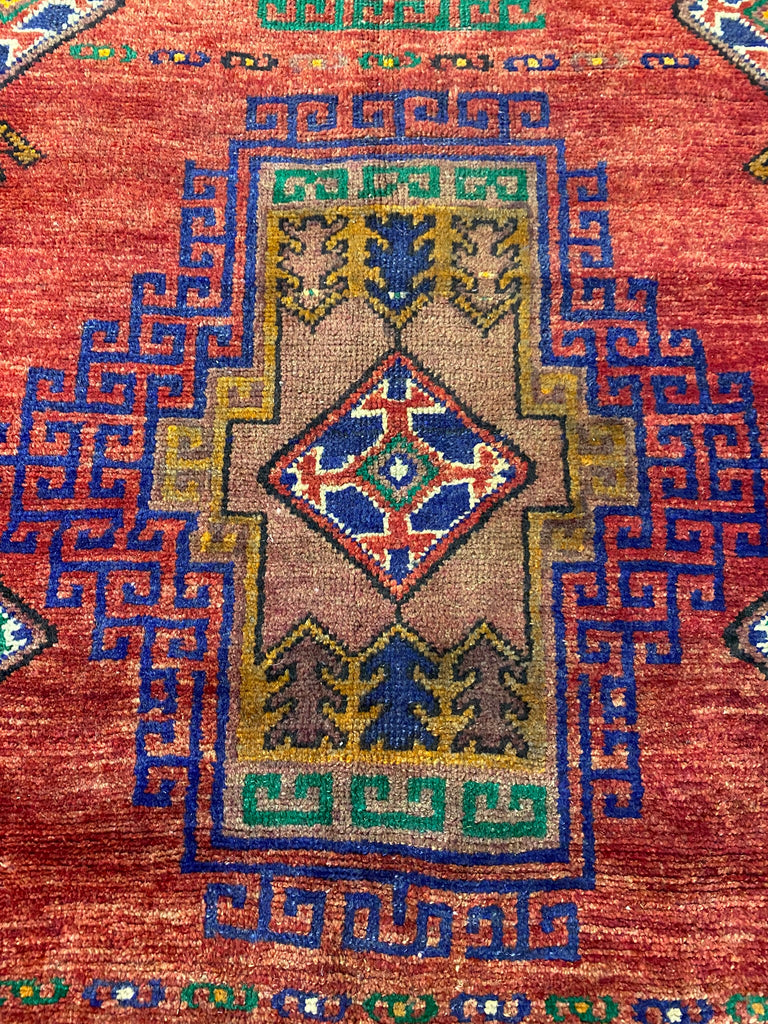 5 x 17.1 Red Orange Persian Kazak Runner 8146