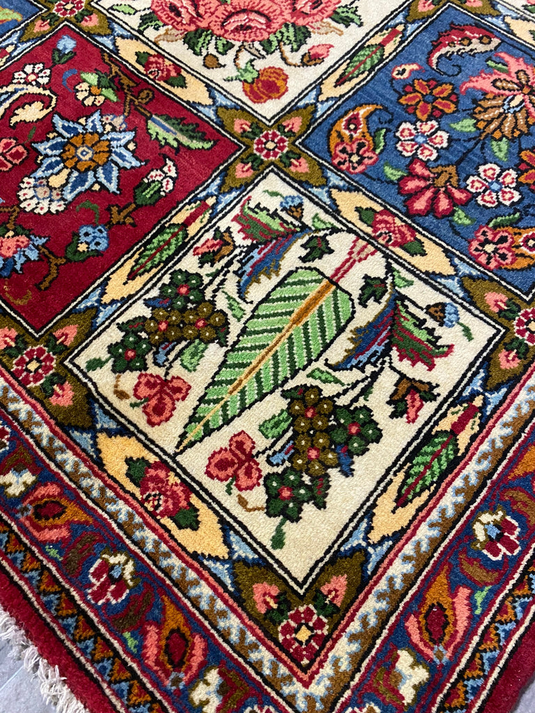 3.9 x 13.3 Multi-Color Handmade Persian Bakhtiar Runner Rug 8018