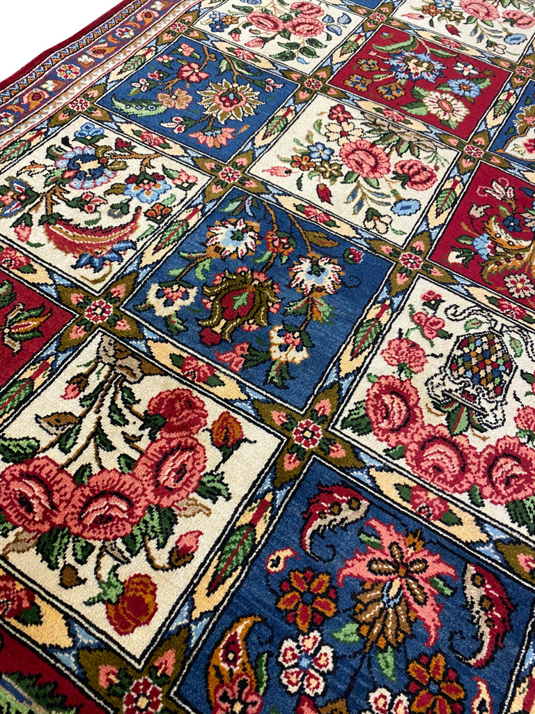 3.9 x 13.3 Multi-Color Handmade Persian Bakhtiar Runner Rug 8018