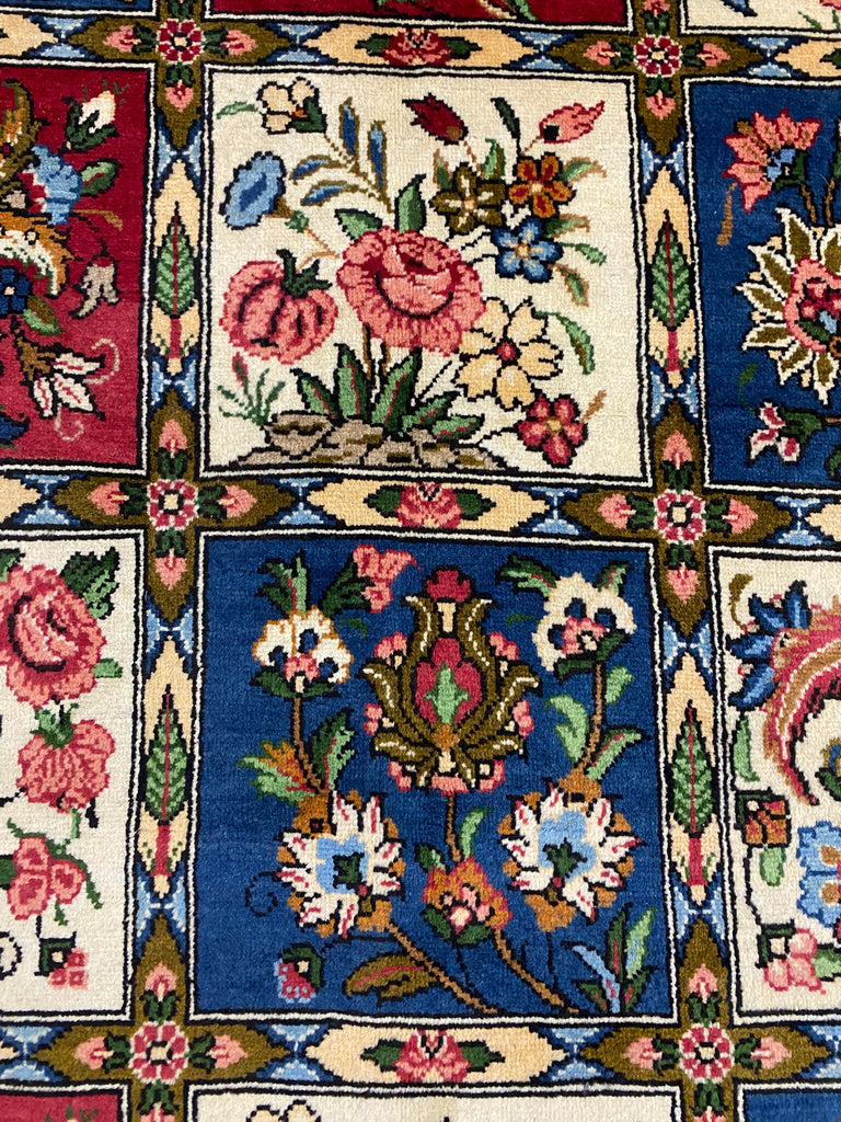 3.9 x 13.3 Multi-Color Handmade Persian Bakhtiar Runner Rug 8018