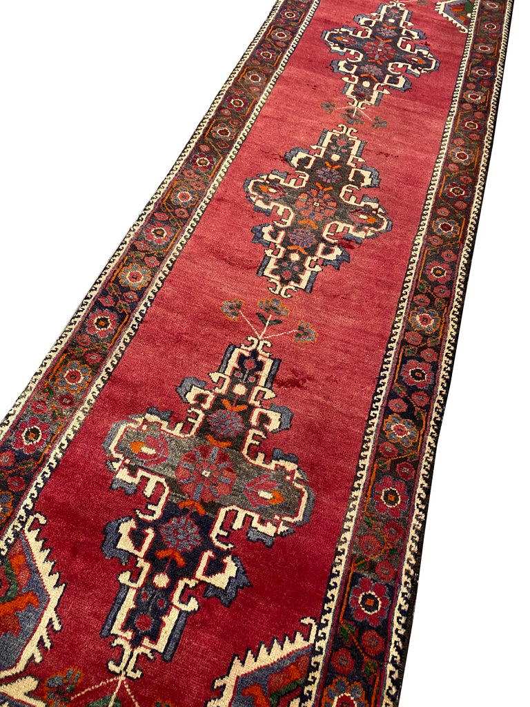 3.2 x 10.11 Red Persian Hamadan Runner 7179
