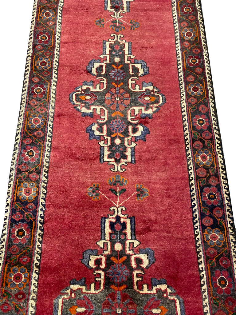 3.2 x 10.11 Red Persian Hamadan Runner 7179