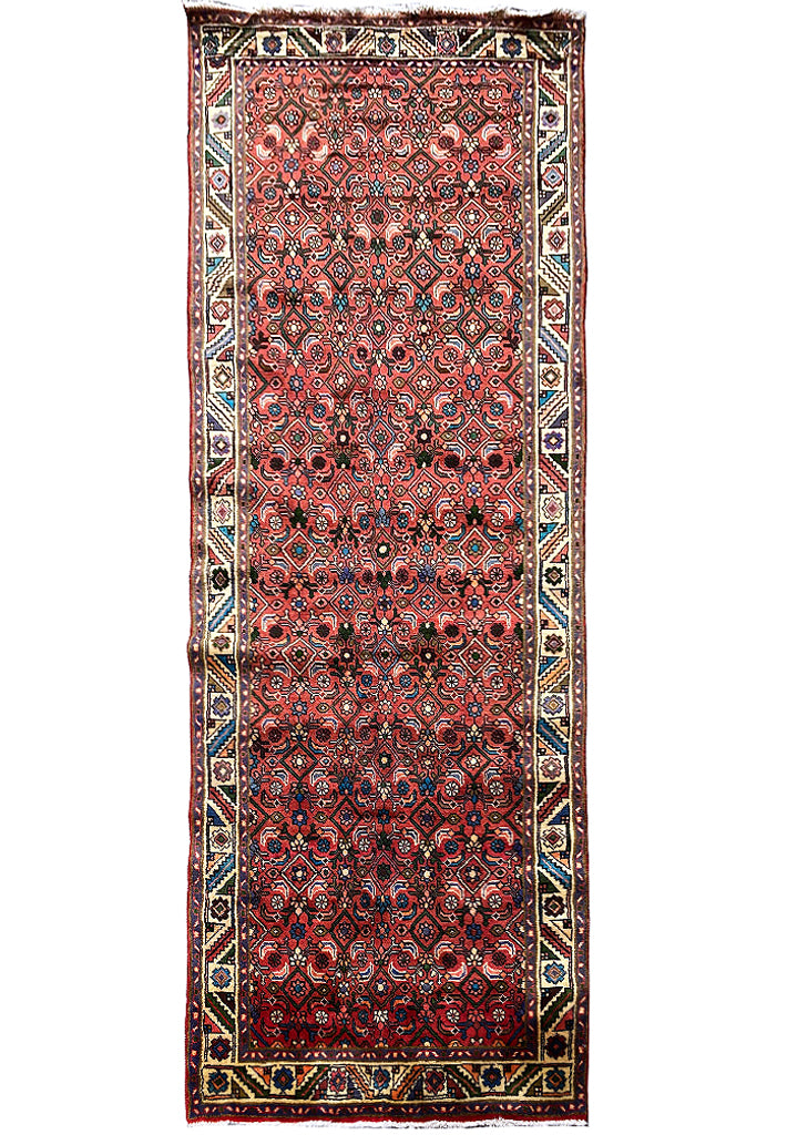 10 Foot Persian Hamadan Runner (3x9.7) Wool Rug #B-80347