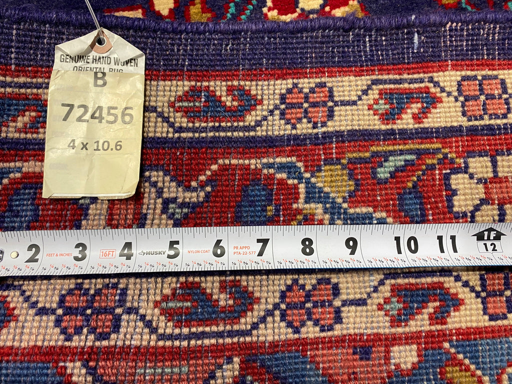 4.0 x 10.6 Wide Runner Persian Tribal Wool Rug LOVE BIRDS  #B-72456