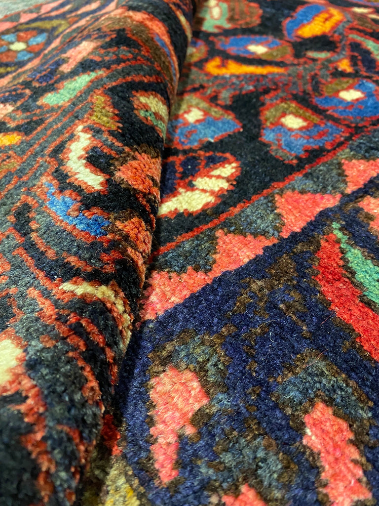 3.6 x 6.9 Black Persian Sarouk Runner 7144