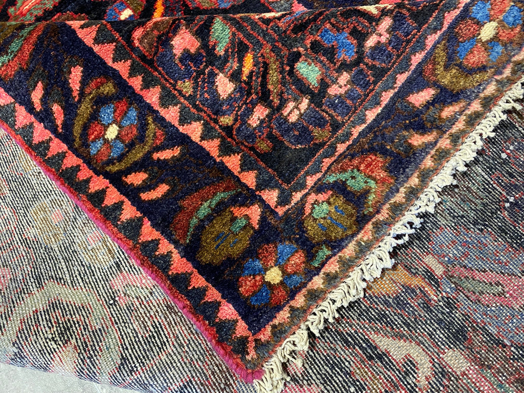 3.6 x 6.9 Black Persian Sarouk Runner 7144