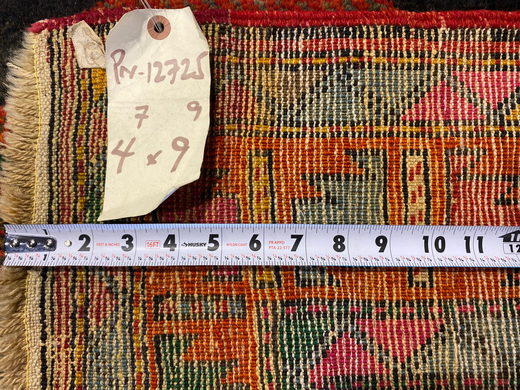 4.7 x 9.9 Sunset Orange Antique Russian Kazak Runner Rug 12725