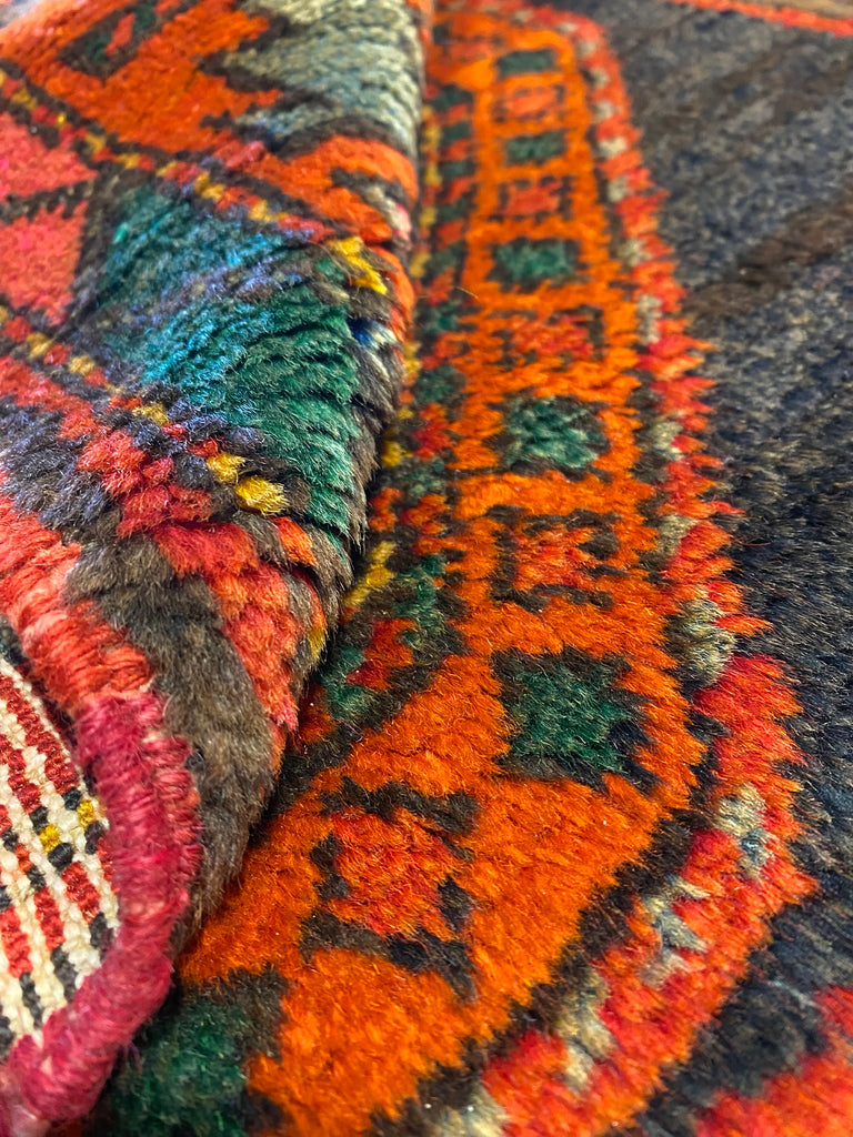 4.7 x 9.9 Sunset Orange Antique Russian Kazak Runner Rug 12725