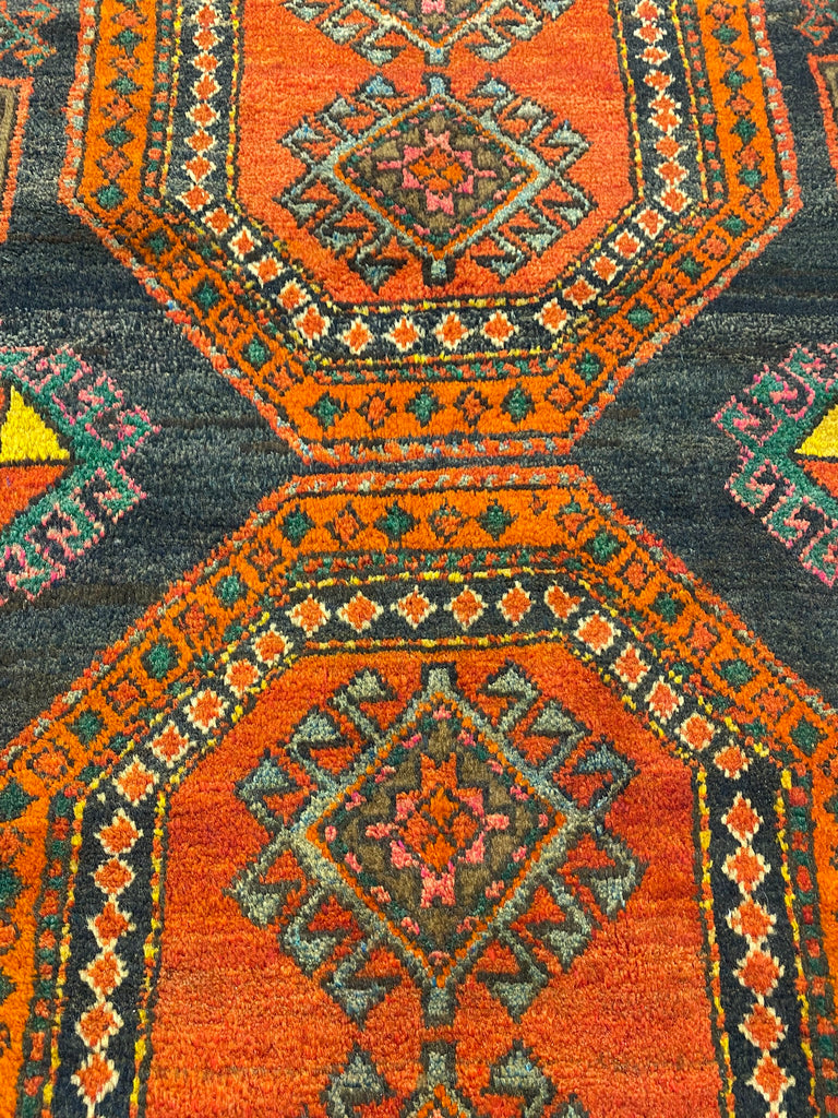 4.7 x 9.9 Sunset Orange Antique Russian Kazak Runner Rug 12725