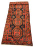 Load image into Gallery viewer, 4.7 x 9.9 Sunset Orange Antique Russian Kazak Runner Rug 12725