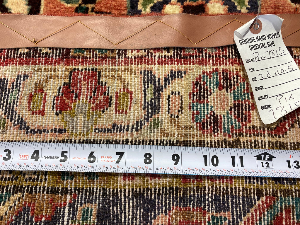 3.8 x 10.5 Persian Tribal Runner Love Birds #PIX-7815