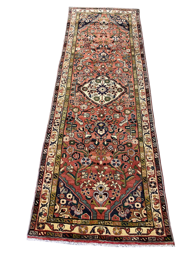 3.8 x 10.5 Persian Tribal Runner Love Birds #PIX-7815