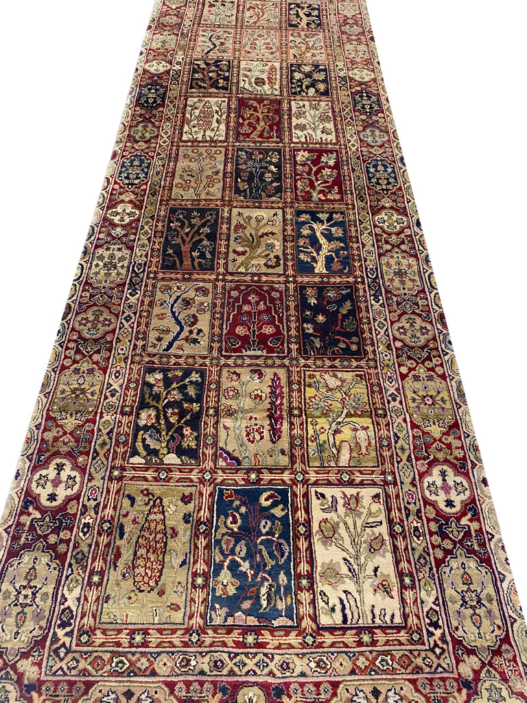 4.0 x 12.7 feet Wide Runner Handmade Dense Lustrous Wool   #B-74726