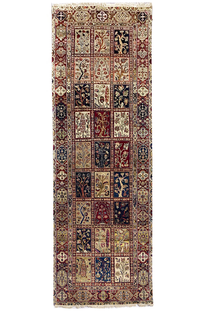 4.0 x 12.7 feet Wide Runner Handmade Dense Lustrous Wool   #B-74726