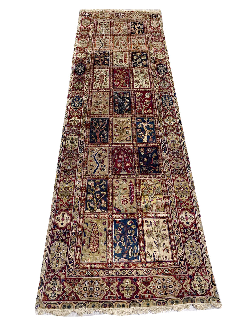 4.0 x 12.7 feet Wide Runner Handmade Dense Lustrous Wool   #B-74726