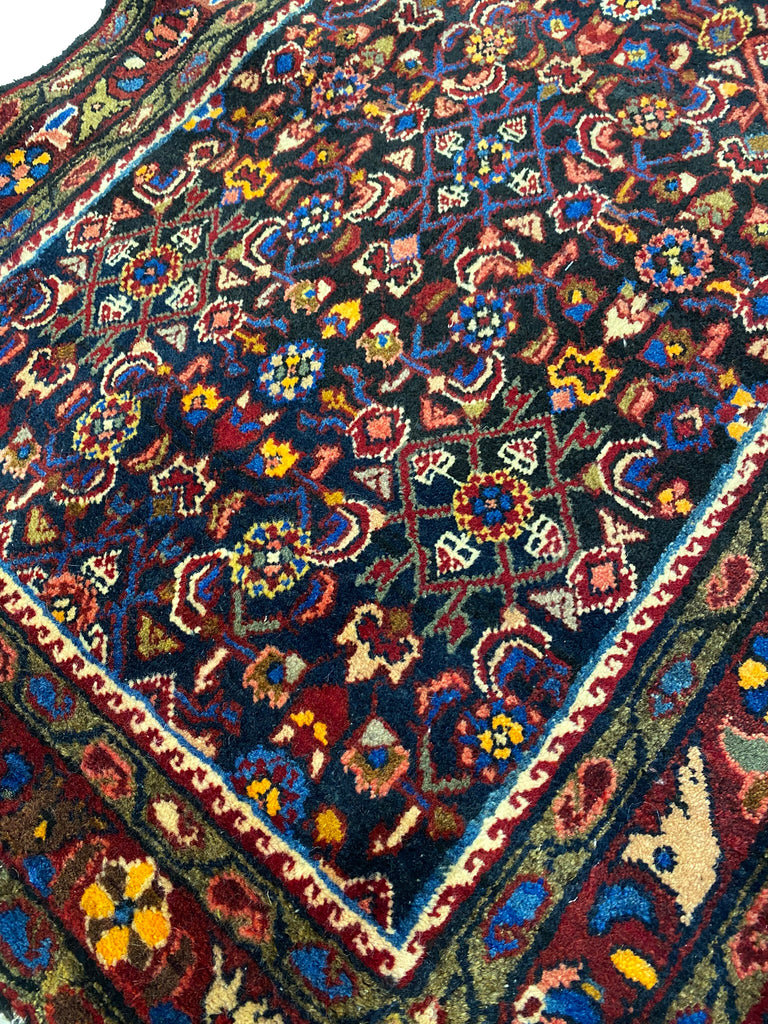 3.5 X 13.2 Persian  Herati Mahal Runner #F-6943