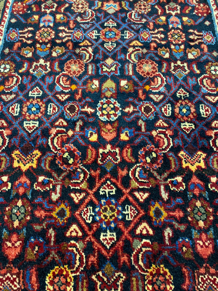 3.5 X 13.2 Persian  Herati Mahal Runner #F-6943