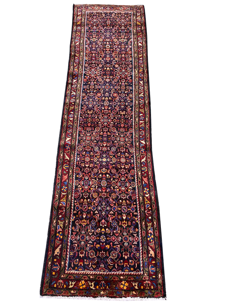 3.5 X 13.2 Persian  Herati Mahal Runner #F-6943