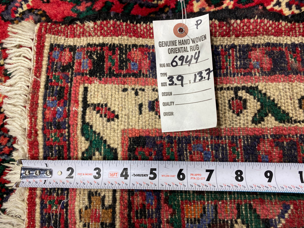 3.9 x 13.7 Persian Hamadan Bijar Runner #F-6944