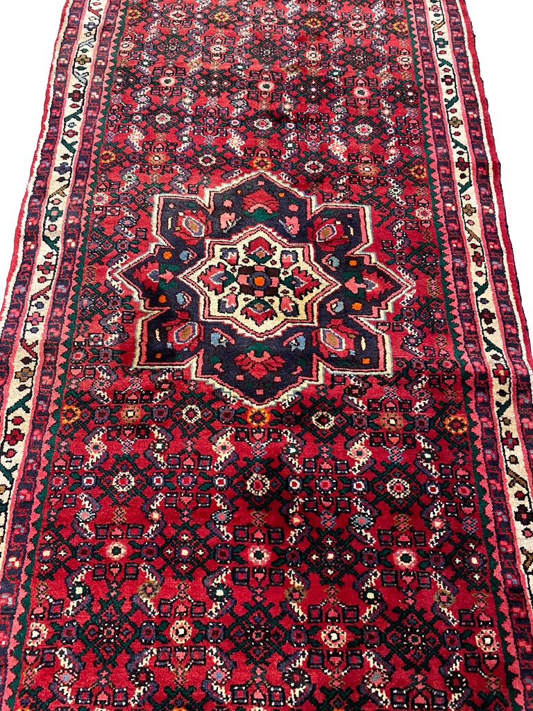 3.9 x 13.7 Persian Hamadan Bijar Runner #F-6944