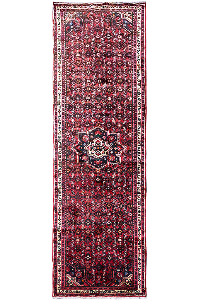 3.9 x 13.7 Persian Hamadan Bijar Runner #F-6944