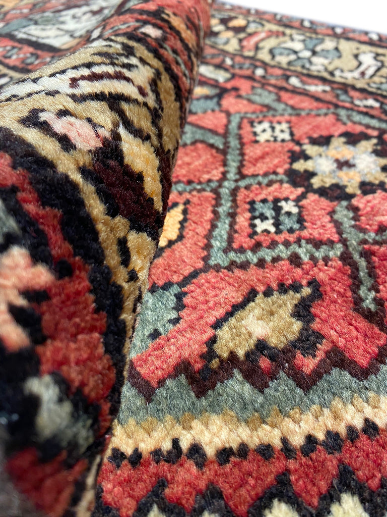 3.6 x 9.9 Persian Tribal Hamadan  Wool Runner #F-6945