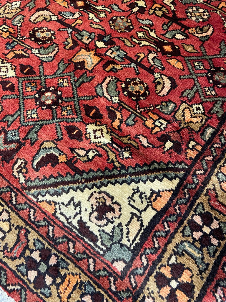 3.6 x 9.9 Persian Tribal Hamadan  Wool Runner #F-6945