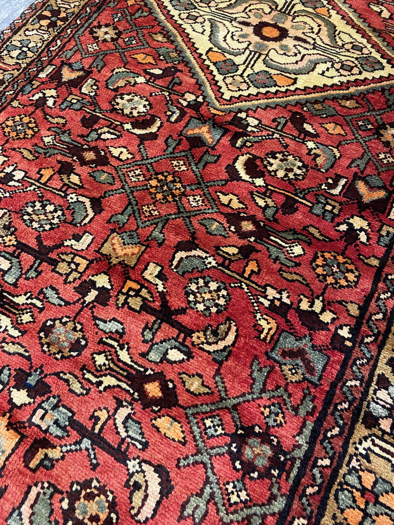 3.6 x 9.9 Persian Tribal Hamadan  Wool Runner #F-6945