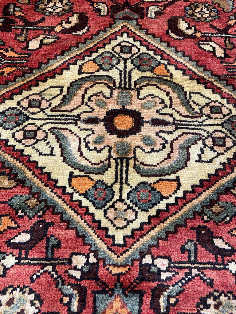 3.6 x 9.9 Persian Tribal Hamadan  Wool Runner #F-6945