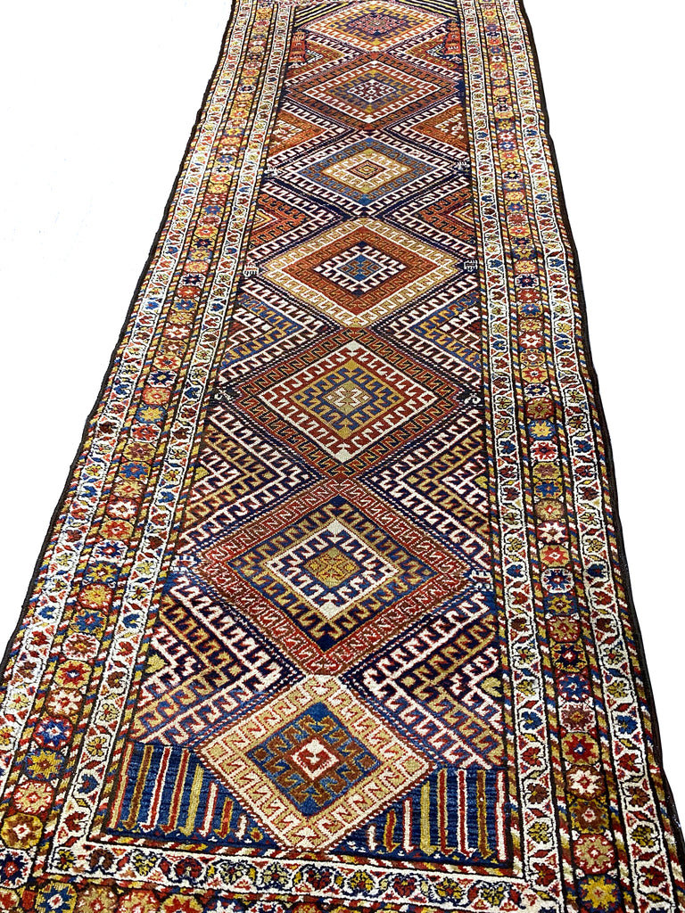 3.8 x 10.3 ANTIQUE Persian Runner #F-6948