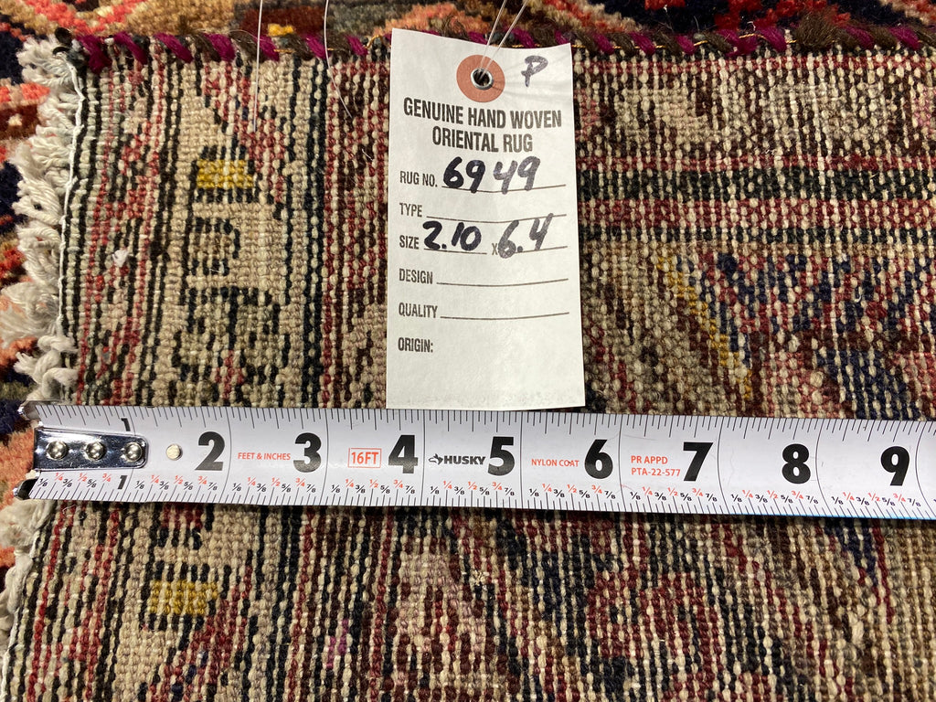 2.10 x 6.4 Persian Tirbal Runner Rug #F-6949