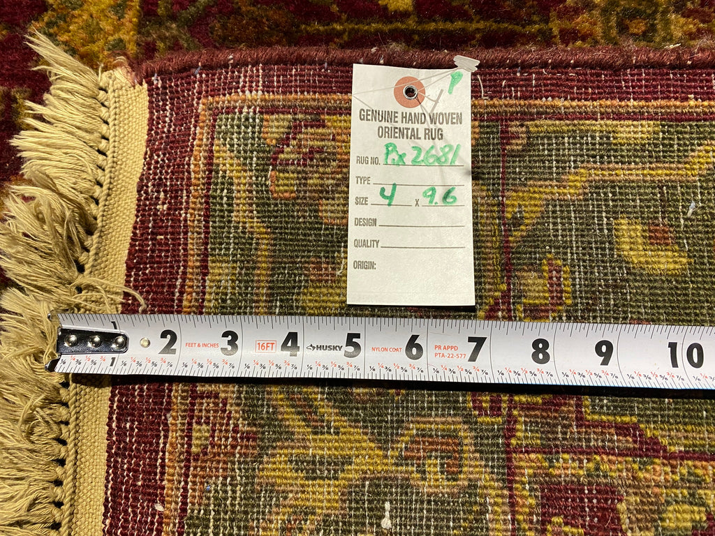 4 x 9.6 ANTIQUE STYLE JAIPUR Runner RUG #PIX-2681