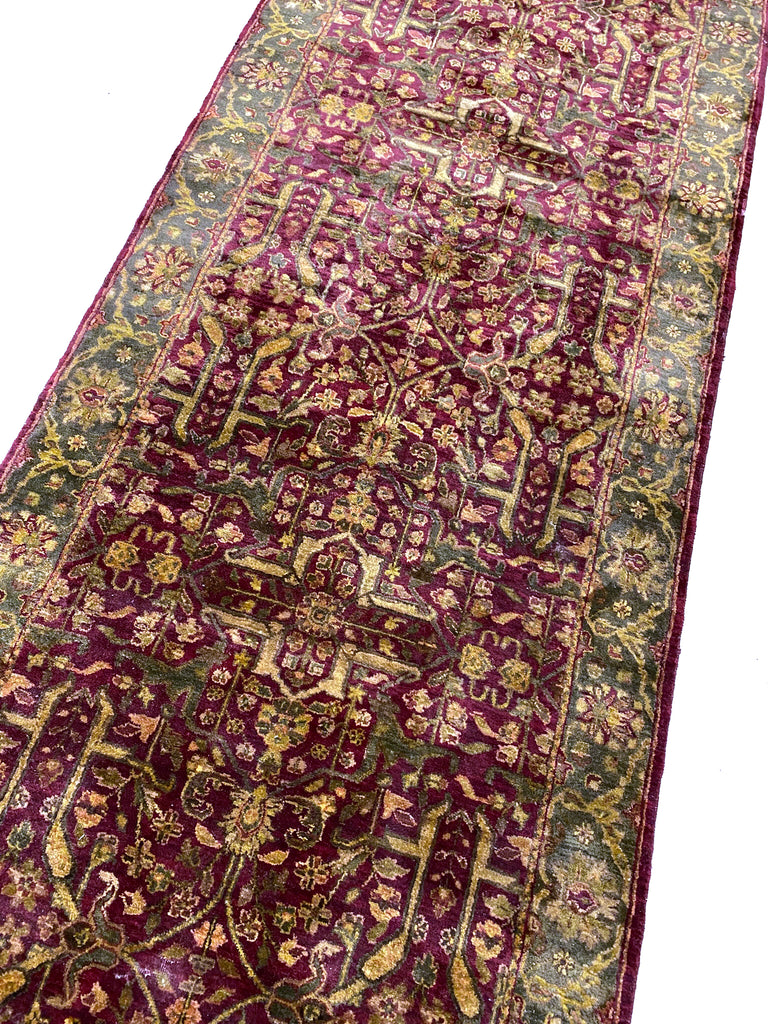 4 x 9.6 ANTIQUE STYLE JAIPUR Runner RUG #PIX-2681