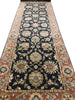 Load image into Gallery viewer, 4 x 11.10 Black Luxurious Wool Material Hand-knotted Agra Rug 11370