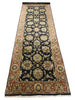 Load image into Gallery viewer, 4 x 11.10 Black Luxurious Wool Material Hand-knotted Agra Rug 11370